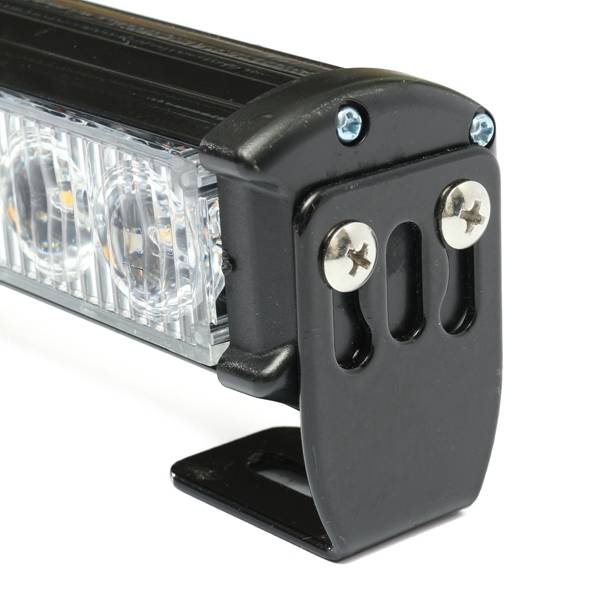 27inch LED Strobe Light Bar Traffic Emergency Flash Warning Lamp White&Amber For Car Vehicle Truck