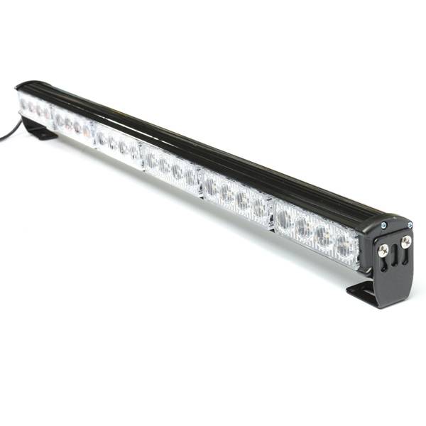 27inch LED Strobe Light Bar Traffic Emergency Flash Warning Lamp White&Amber For Car Vehicle Truck