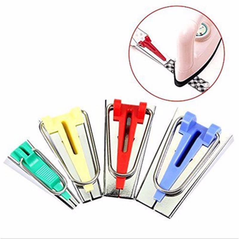 DIY Sewing Patchwork Bias Tape Maker Tool Kit Sewing Machine Binder Presser Foot Fitting