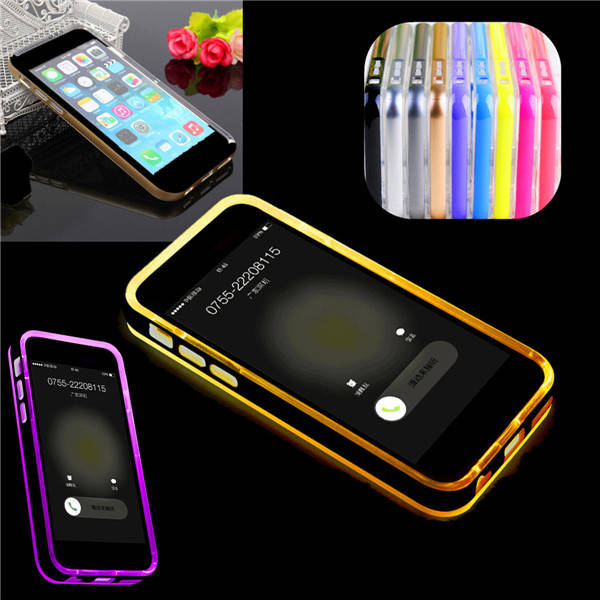 LED Flash Light Up Remind Incoming Call LED Blink Cover Case For iPhone 6