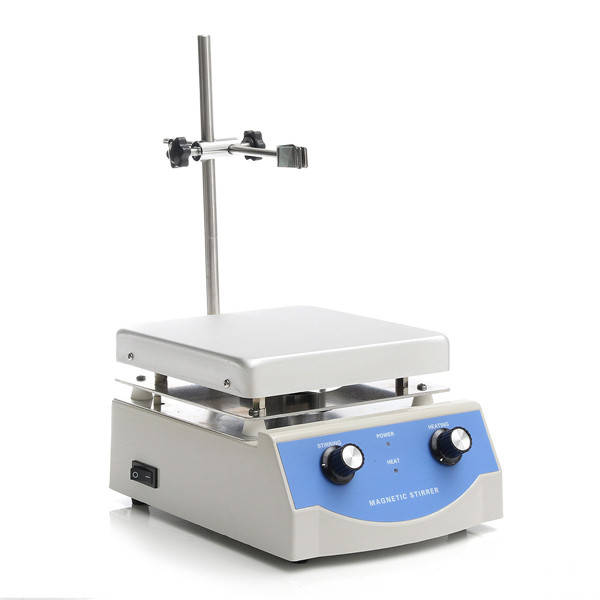 SH-3 110V 500W Magnetic Stirrer Machine Anodised Hot Plate Lab Tool 17x17cm