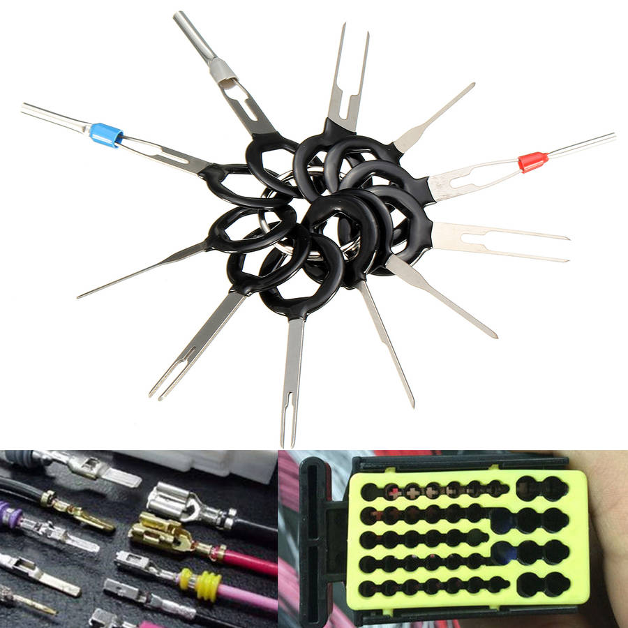 Excellway&reg; 11Pcs Terminal Removal Tool Kit Wiring Connector Pin Release Extractor