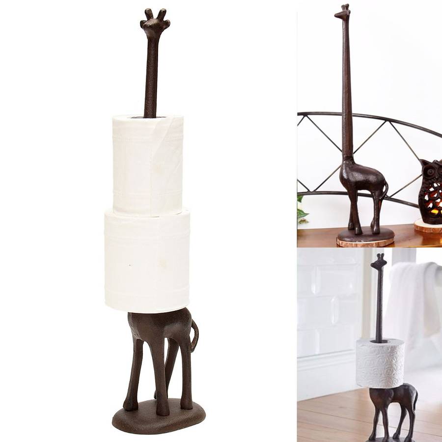 Metal Standing Metal Giraffe Toilet Paper Tissue Dispenser Storage Holder Toilet Paper Tissue
