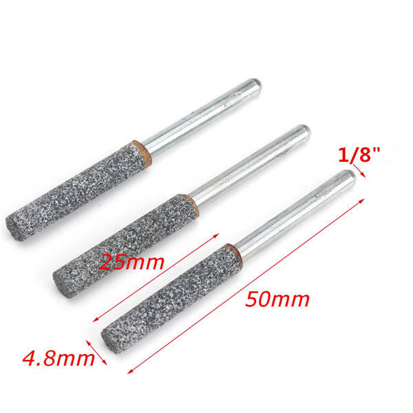 3pcs 3/16 Inch Chain Saw Sharpening Grinding Stones Set