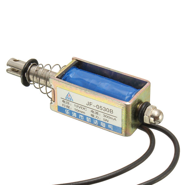 Excellway DC 12V 5N/10mm Push Pull Open Frame Mini Valve Solenoid Actuator Electromagnet