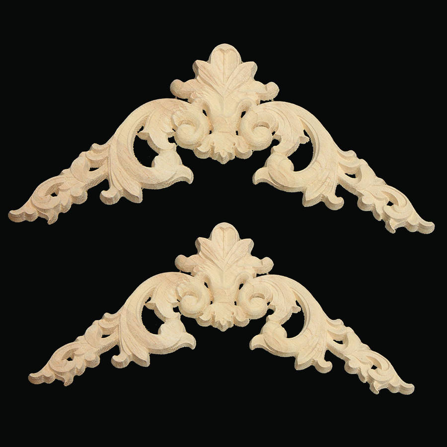 Wood Applique Wooden Atures Oak Woodcarving Decal Furniture Decor 15cm/20cm
