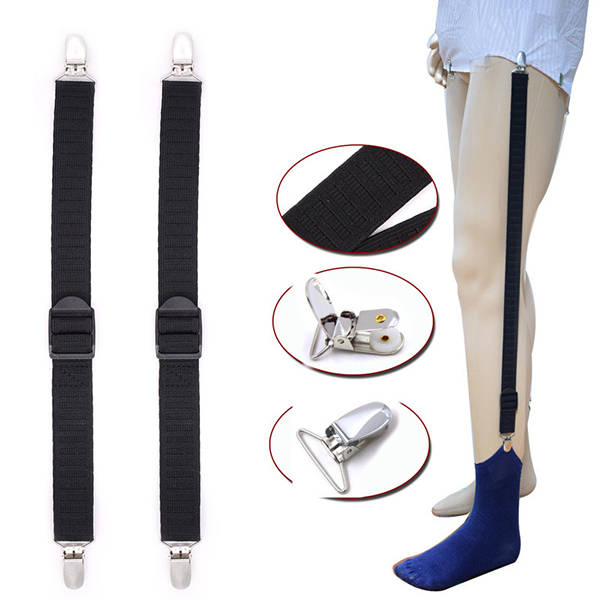 Mens Shirt Stays Holder Good Elastic Uniform Business Suspender Shirt Garter