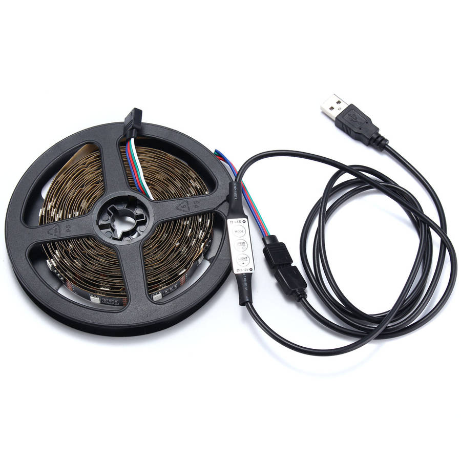 1/2/3M USB Non-Waterproof SMD5050 RGB LED Ribbon Strip Light Kit Computer TV Background Lamp DC5V