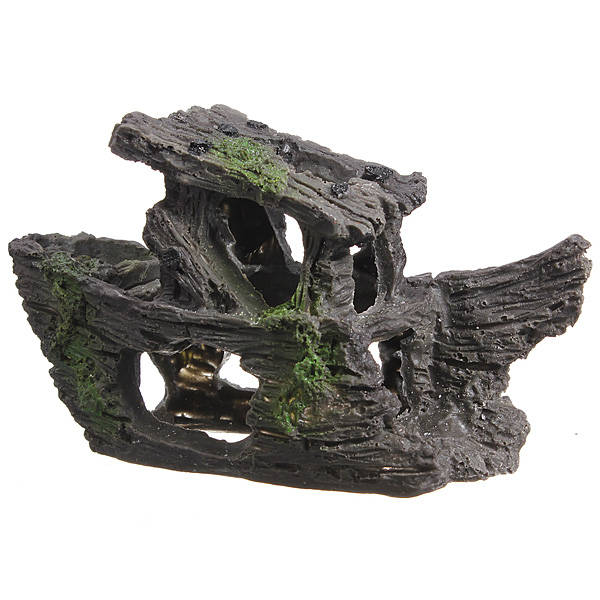 Aquarium Fish Tank Rock Shipwrecks Hiding Cave Landscape Decor