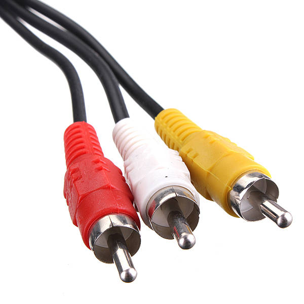 3.5mm Mini AV to 3 RCA Male Adapter Audio Video Cable Stereo Cord