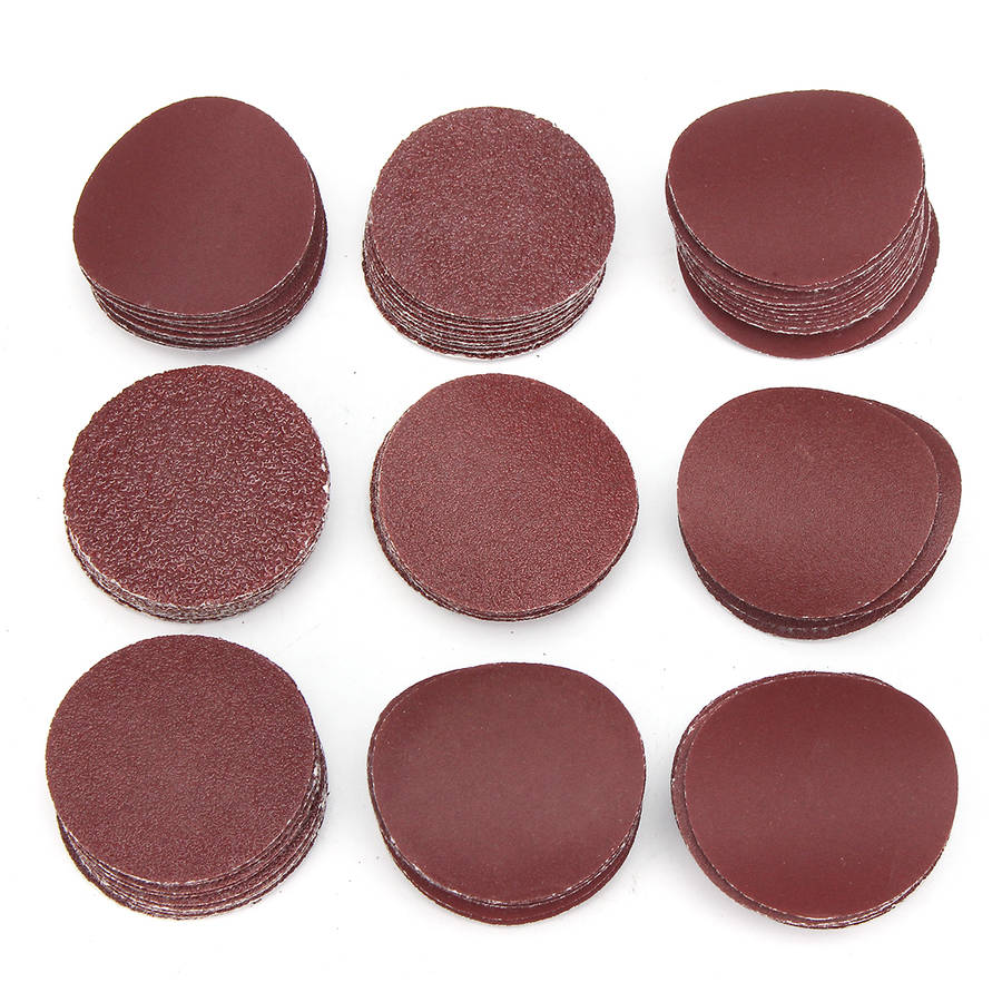 50mm Sanding Disc with 100pcs 60-2000 Grit Round Sandpaper for Polishing