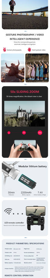 XKJ K60 PRO 1.2KM 5G FPV with 6K Dual Camera 15mins Flight Time GPS Positioning Foldable Brushless RC Drone Quadcopter RTF