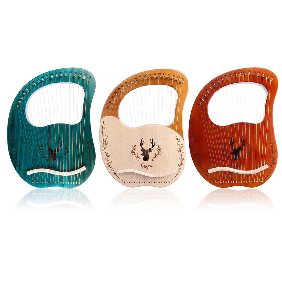 Cega 19 Tone Lyar Portable Mahogany Harp