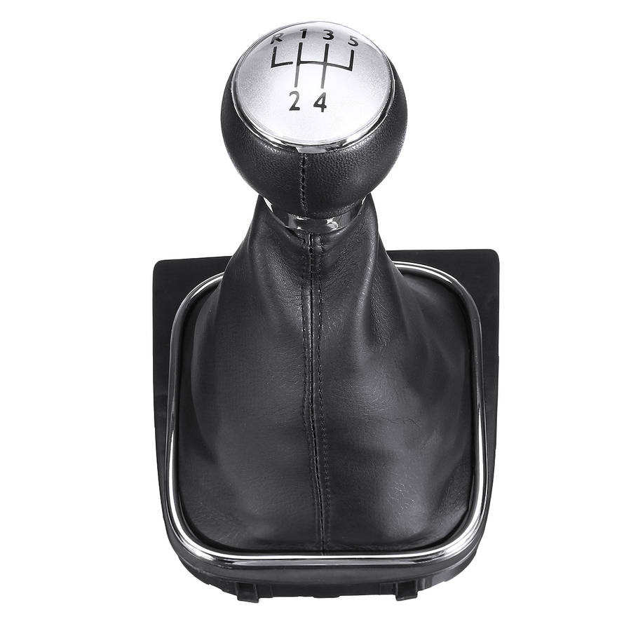 5 Speed Shift Gear Knob Boot Cover PU Leather For VW EOS GOLF MK5 V 6 VI
