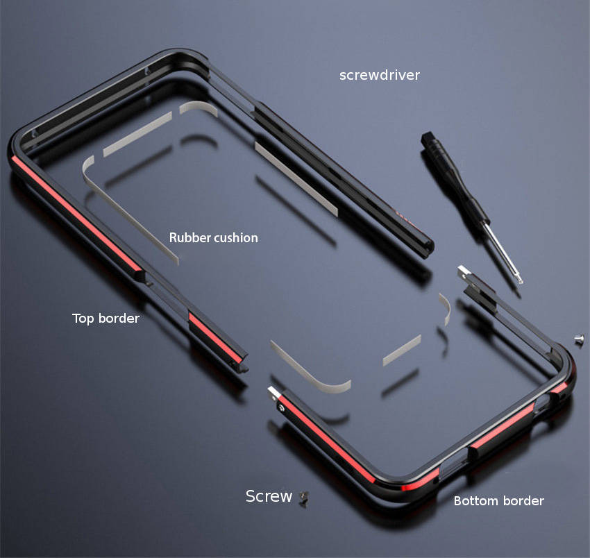Bakeey Luxury Bumper Shockproof Aluminum Metal Frame Protective Case for ASUS ROG Phone 2