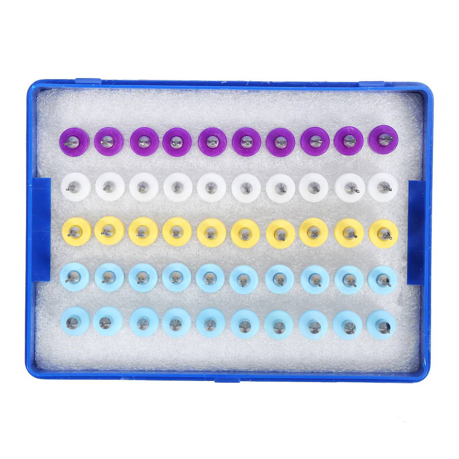 Drillpro 50pcs 0.5-0.9mm Tungsten Carbide Micro PCB Drill Bit Set for PCB Circuit Board