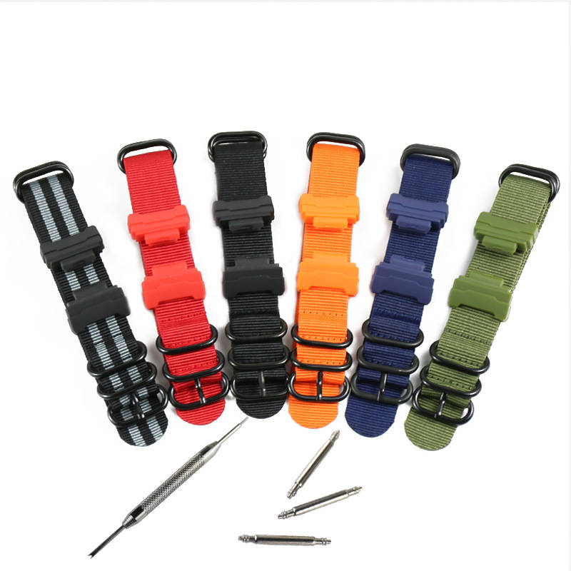 Bakeey 16mm Interface Terminals Nylon Straps Replacement Watch Band For Casio G-shock DW-5600 6900 GA-110 GW-M5610 DW-9052/GLS-8900 Series