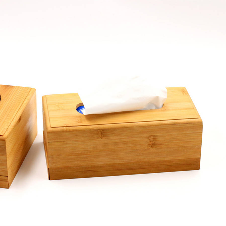 New Creative Plain Wooden Tissue Box Cover Wood Holder Car Home Paper Storage