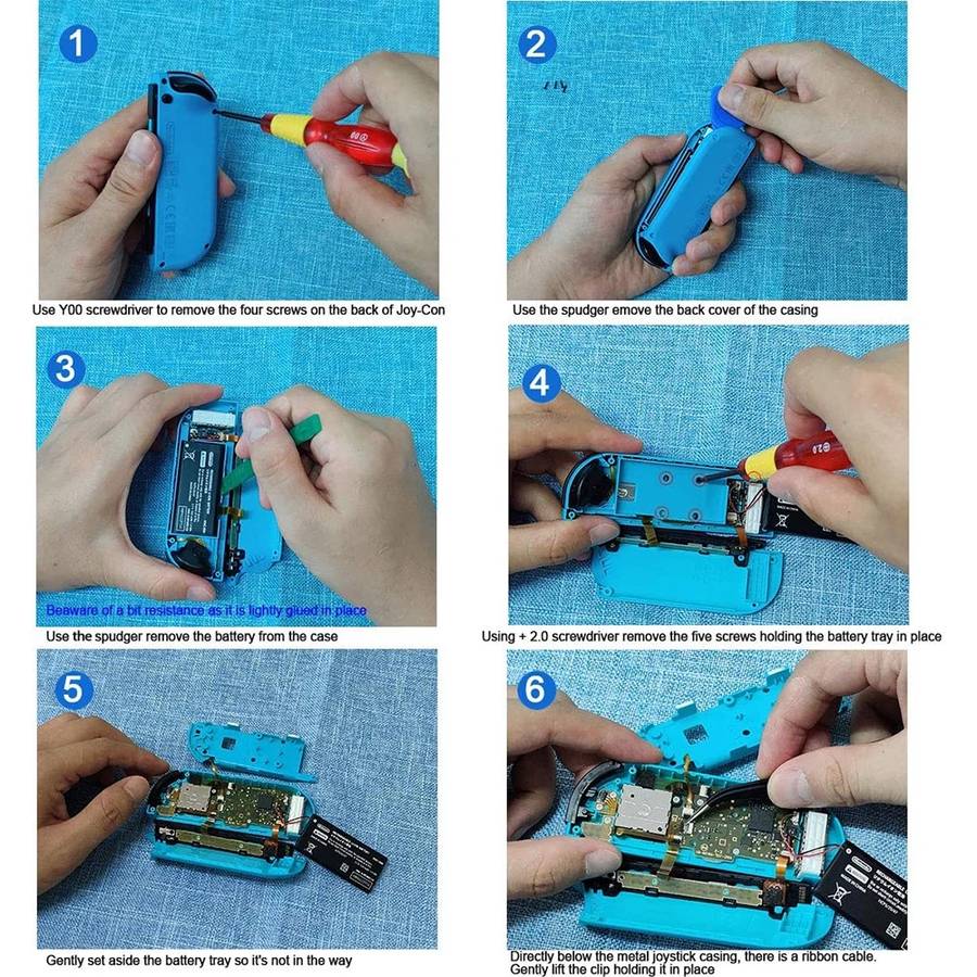 25Pcs 3D Replacement Joystick Analog Thumb Stick Repair Kit Case Cover Cap Repair Tools Set for Nintendo Switch Joy-Con Joycon Game Controller for NS Gamepad