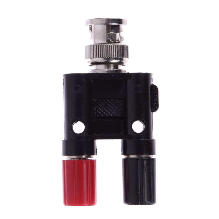 Bnc Male To Dual Binding Posts Banana Connector Plug Test Adapter