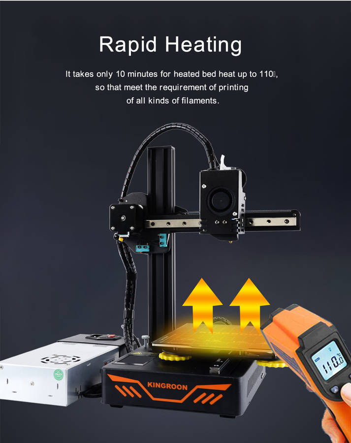 KINGROON KP3S 3.0 3D Printer High Precision Printing Upgraded DIY 3d printer Kit Touch Screen Pringting Size 180*180*180mm