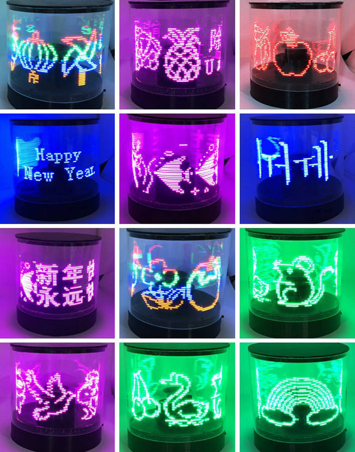 diy rotating led electronic kit electronic production rotating pov electronic competition creative led advertising machine