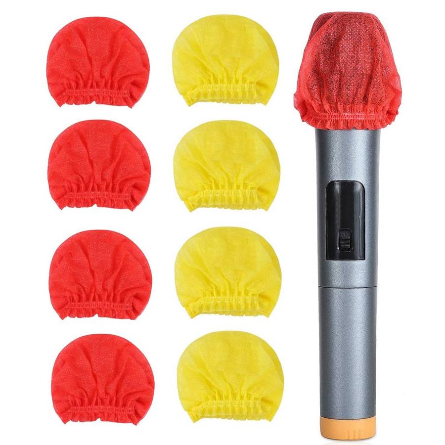 120 Pcs Microphone Cover Odor Removal Disposable Mike Cover Non-Woven Cloth Shield Micraphone Cover
