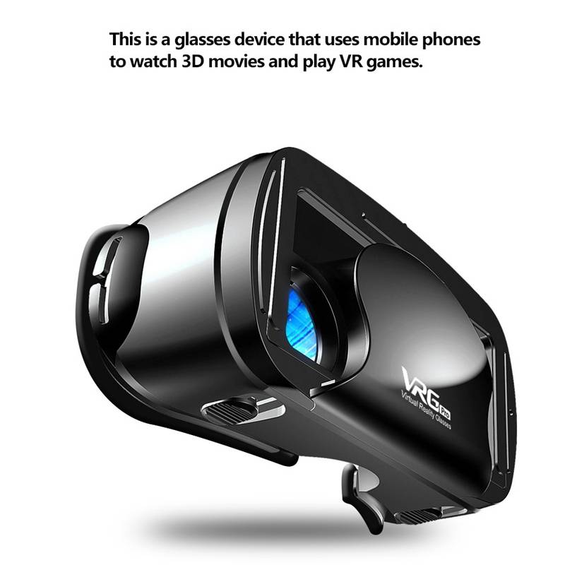 VRG Pro 3D VR Glasses Virtual Full Visual Wide-Angle VR Glasses for 5 to 7 Inch Smartphone Eyeglasses Devices