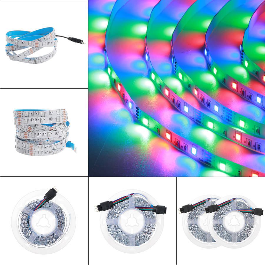 1/2/3/4/5/10m usb led strip lights 3528 rgb dimmable tv back lighting+remote control