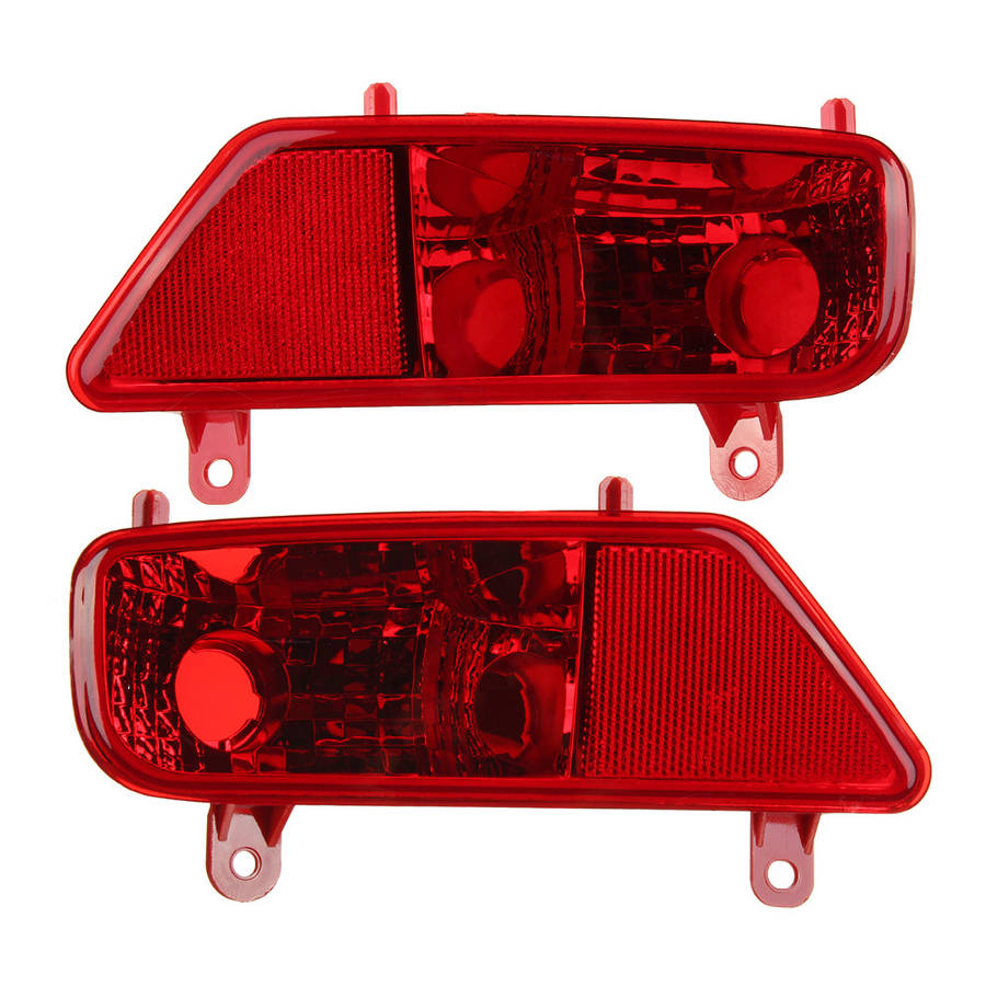 Pair Rear Bumper Fog Light Lamp Cover Red Left Right for PEUGEOT 3008 2009-2015