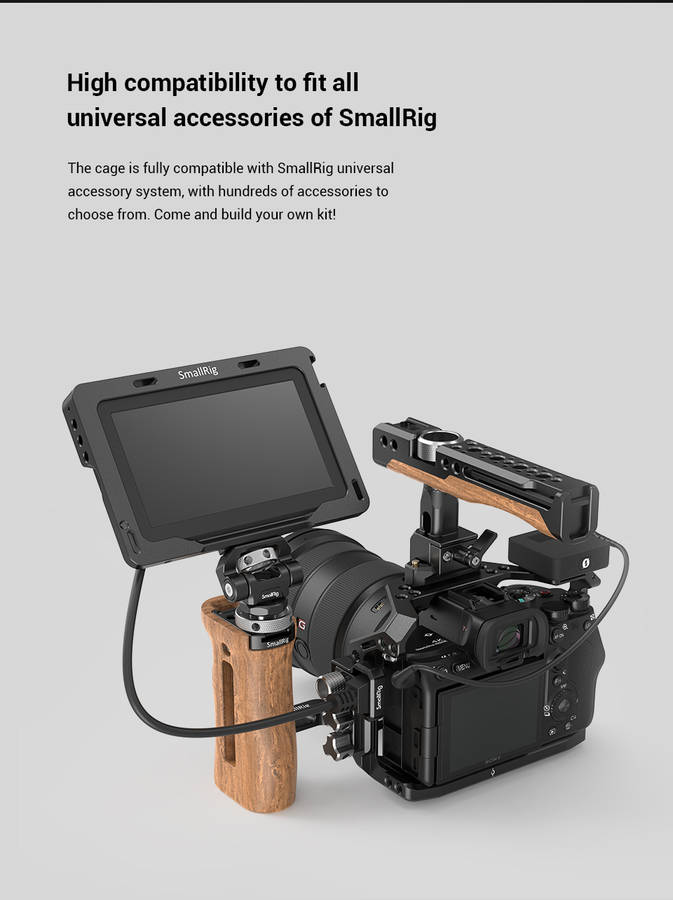 SmallRig 2999 A7S3 DSLR Cage A7SIII Form-fitting Cage for Sony Alpha 7S III Camera Cage A7S3 Cage Rig