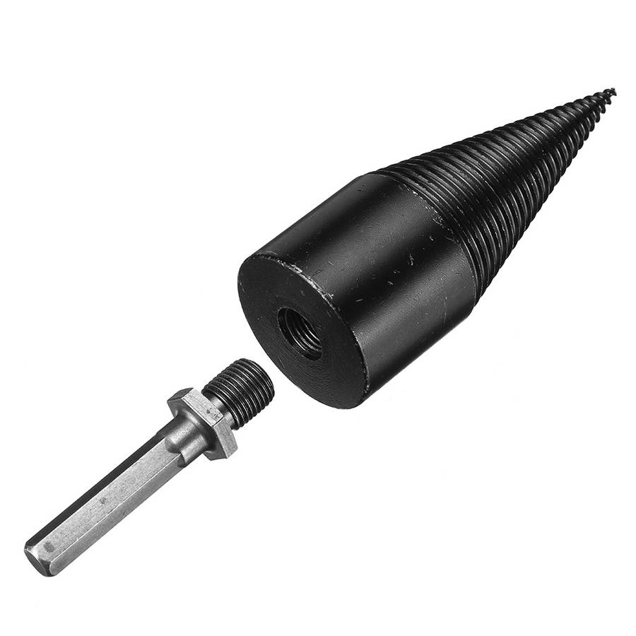 1Pc 42mm HSS Round/Square/Hexagonal Shank Firewood Drill Bit Splitter Wood Split Cone Drill Bit For