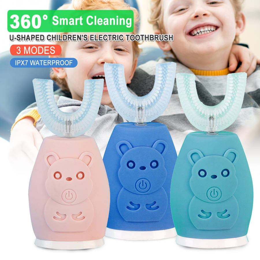 Silicone U-shaped Electric Toothbrush Portable Rechargeable Waterproof Toothbrush
