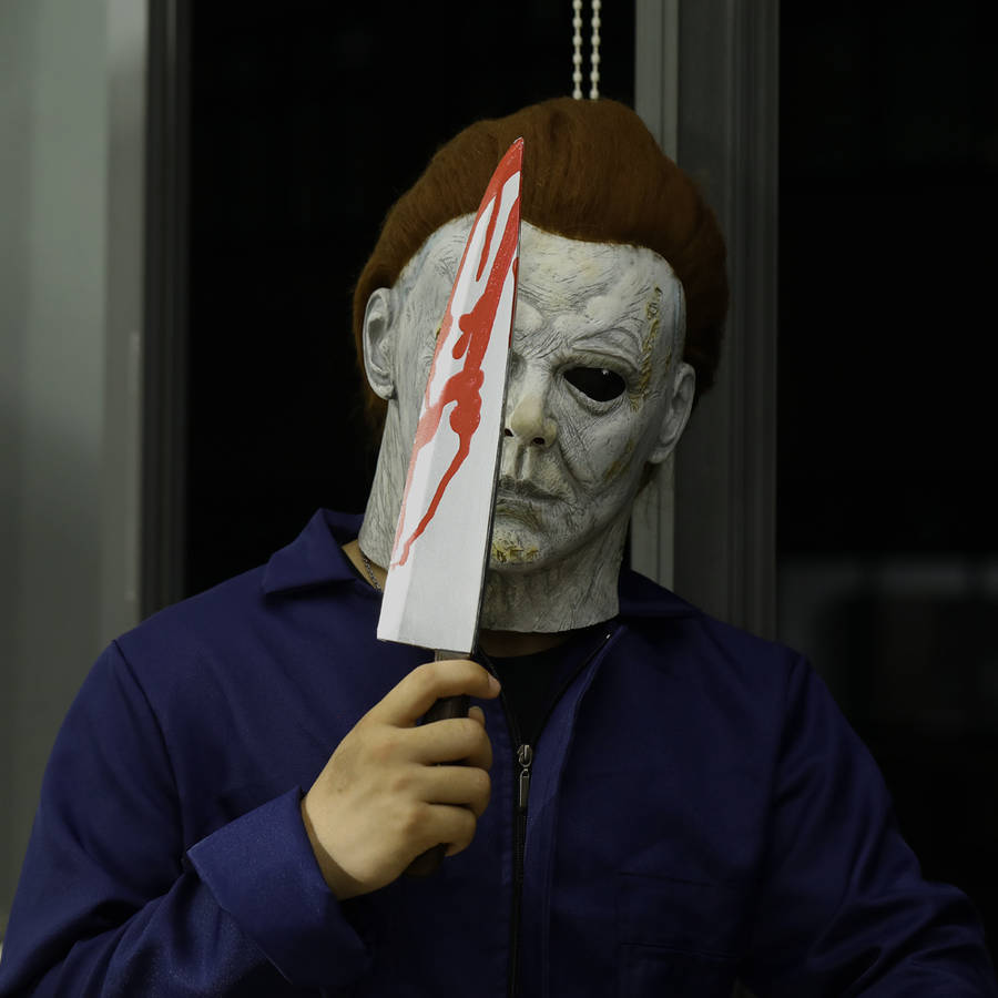 Horror Michael Myers LED Halloween Kills Mask Cosplay Scary Killer Full Face Latex Helme (color1 #2)