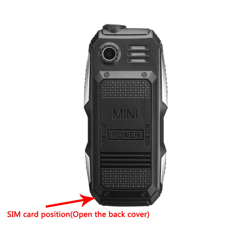 HAIYU 2.0 Inch 4800mah GSM Carriers Dual Sim Cell Phone Long Stand-by Rugged Phone...-(Color Black)