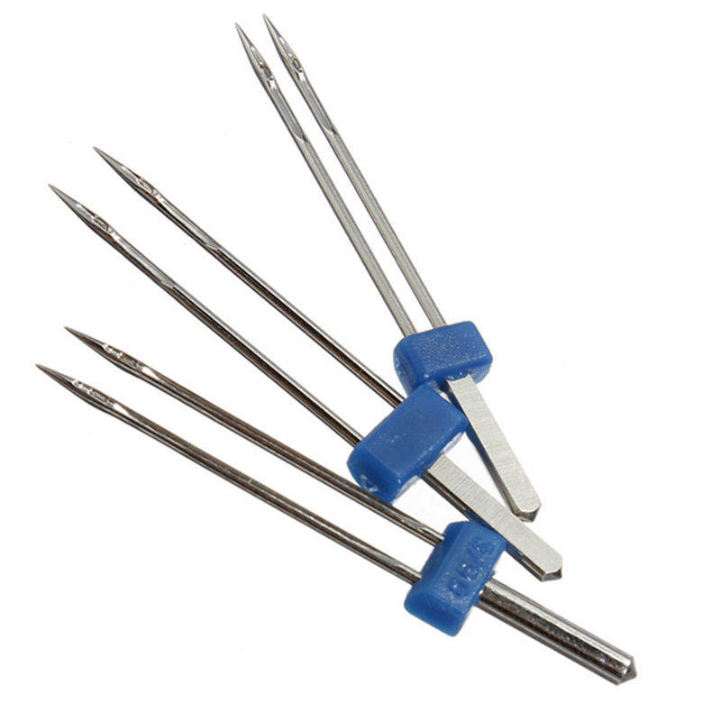 3PCS/set Size 2.0/90-3.0/90-4.0/90 Steel Twin Double Needle Sewing Machine Needles Pins Cloth Dec...
