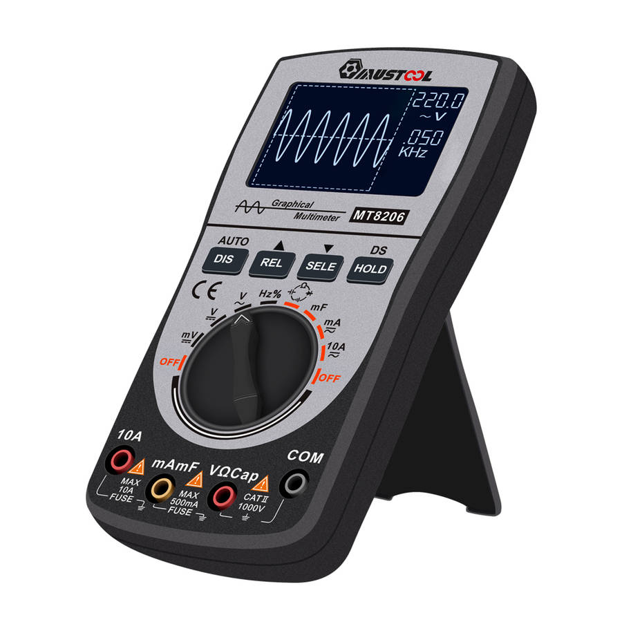 MUSTOOL MT8206 2 in 1 Intelligent Digital Oscilloscope Multimeter AC/DC Current Voltage Resistance