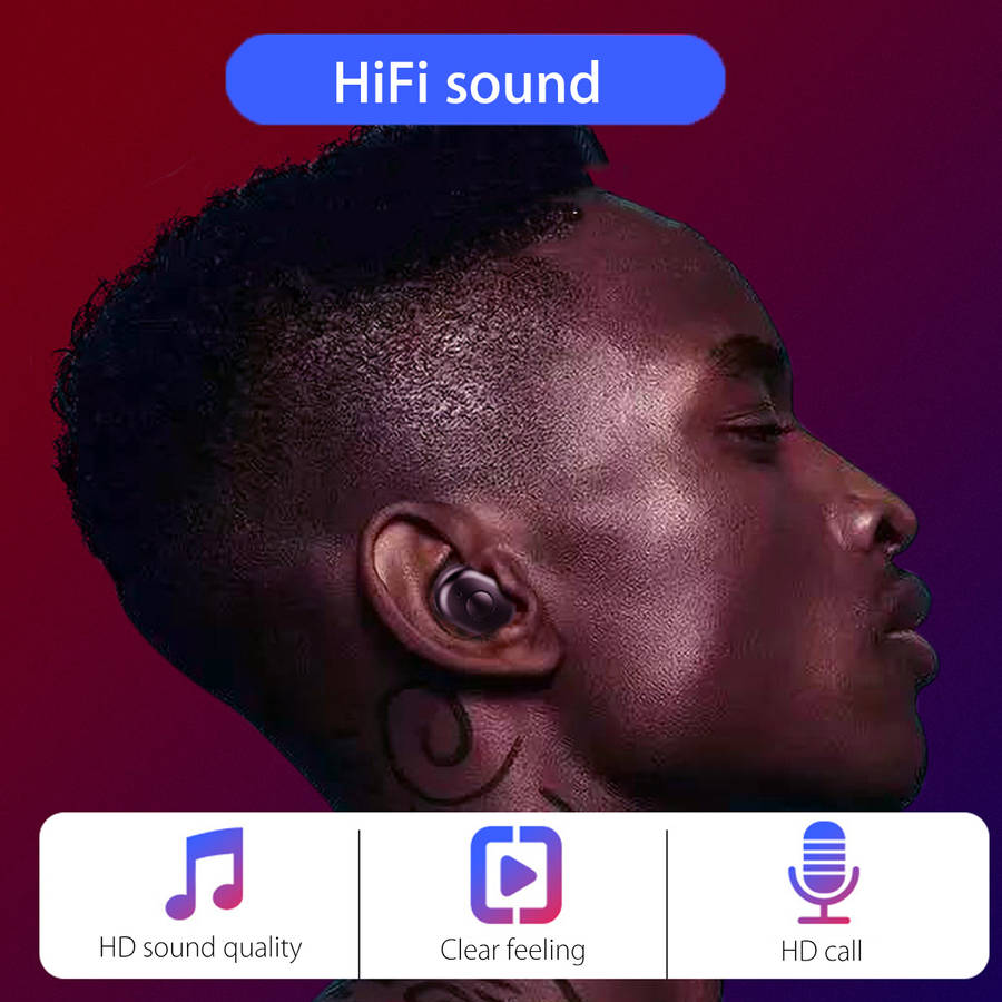 T12S bluetooth 5.0 TWS Headset Hifi Binaural Call Noise Cancelling Waterproof True Wireless Earphone With Mic