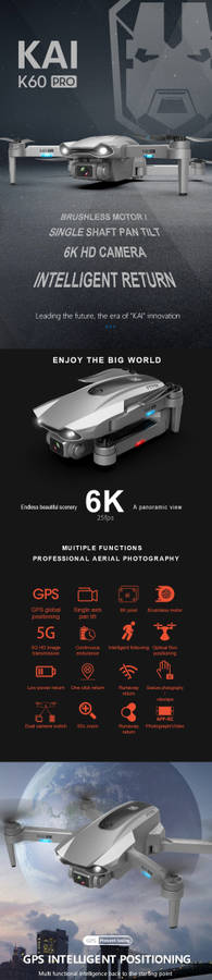 XKJ K60 PRO 1.2KM 5G FPV with 6K Dual Camera 15mins Flight Time GPS Positioning Foldable Brushless RC Drone Quadcopter RTF