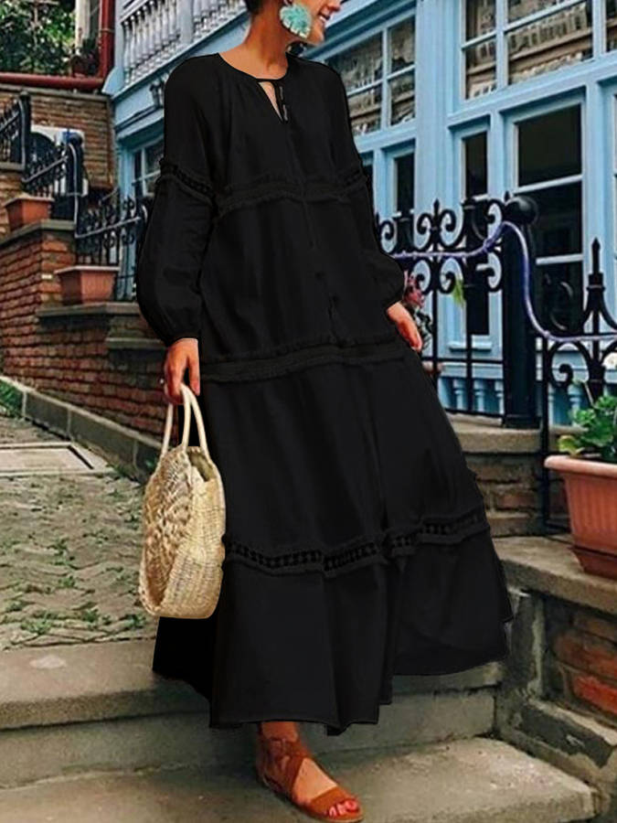 Women Long Sleeve Hollow Patchwork Loose Casual Swing Long Maxi Dress f4b4d2ef-2176-4476-9945-fae2f18bacd8.jpg