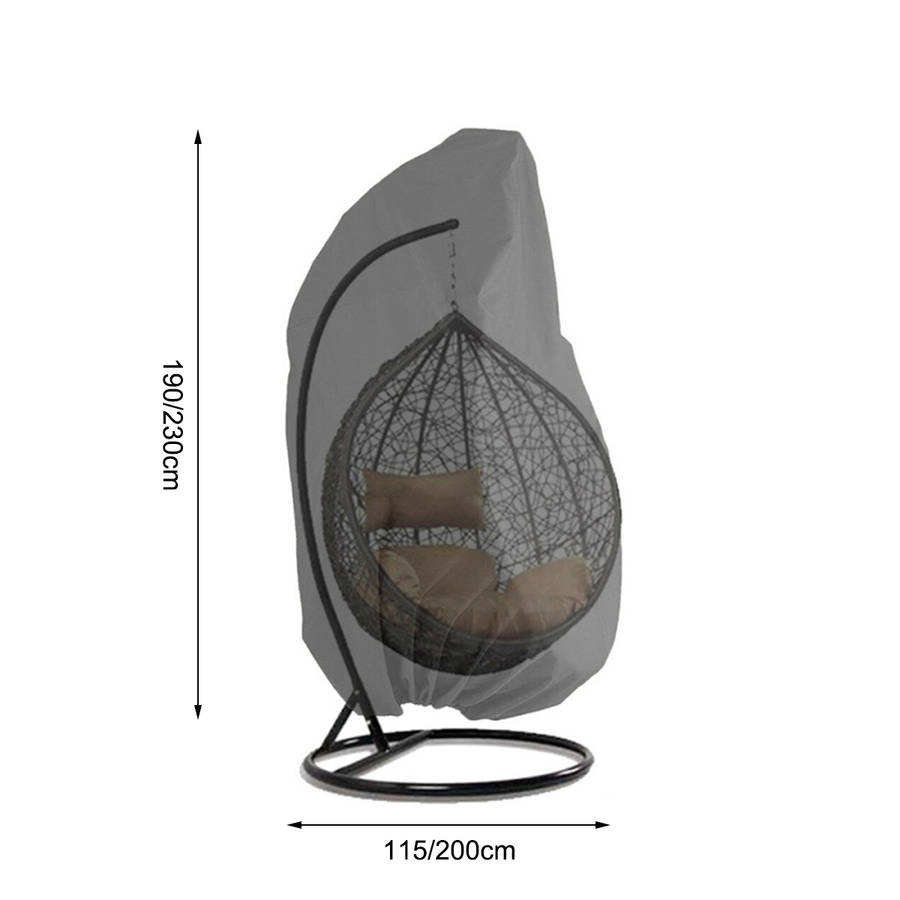 190/230CM Polyester Swing Hanging Chair Eggshell Dust Cover Waterproof UV Resistant Durable Cover