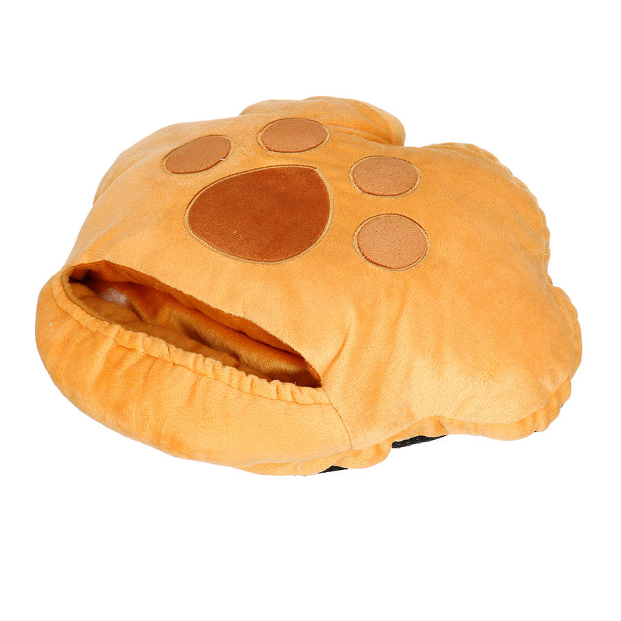 Cartoon Plush Cat Claw Warm Foot Super Soft Hand Warmers Removable Washable USB Electric Heating Home Soft Cute Shoes