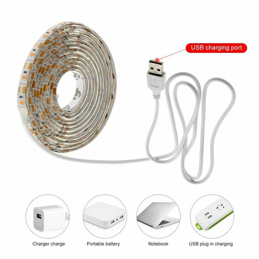 0.5m/1m/3m/5m usb led grow strip light full spectrum indoor plant growing lamp for garden vegetable flower seeds