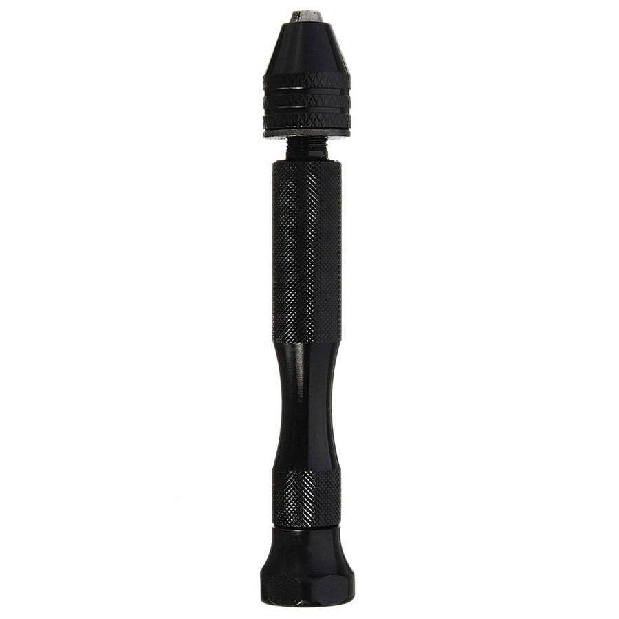 Drillpro Mini Aluminum Hand Drill with Keyless Chuck and 10 Twist Drills Rotary Tool