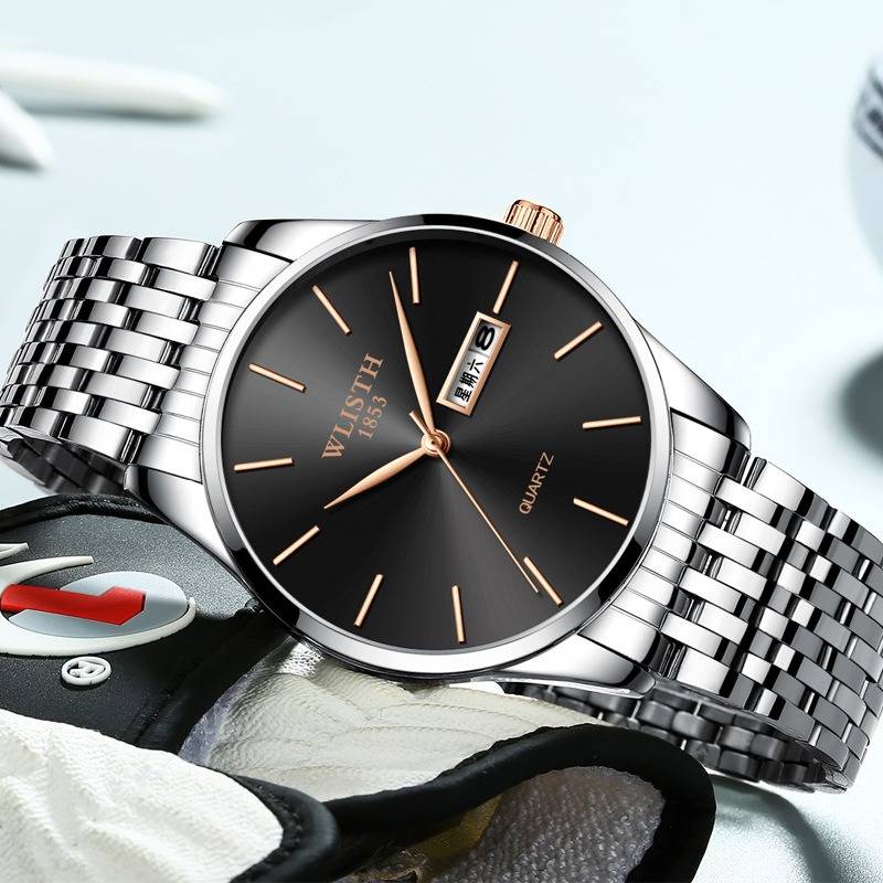 fashion casual men watch date week display business 3atm waterproof quartz watch