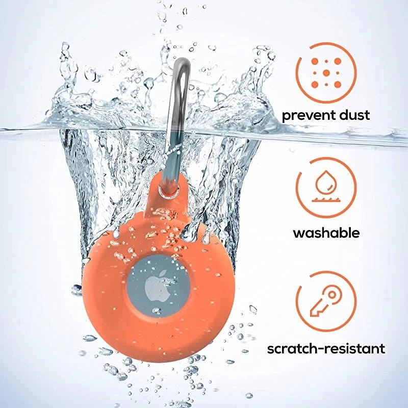 For Apple Airtags Liquid Silicone Protective Sleeve For Apple Locator Tracker Anti-lost Device Keychain Protective Sleeve for Apple Airtags