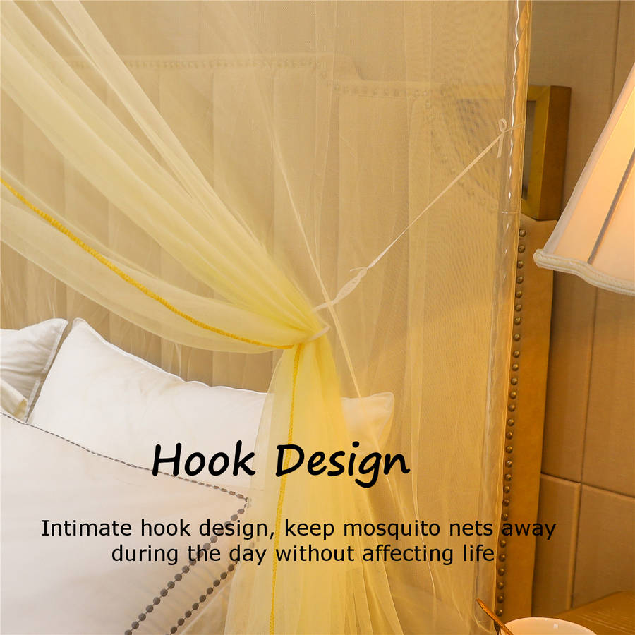 Mosquito Net 4 Corner 180*200CM Big Bed Canopy Home Bedding Lace Elegant