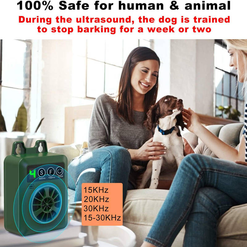 K6 Outdoor Ultrasonic Anti Dogs Bark Control Devices Digital Display Rechargeable Rainproof Stop Dog Barking Animals Training Repeller