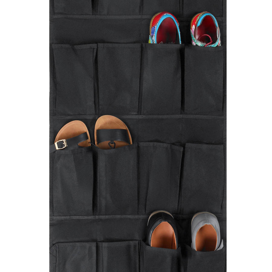 24 Plaid Over Door Hanging Bag Box Shoe Rack Hanger Storage Tidy Organizer Bag