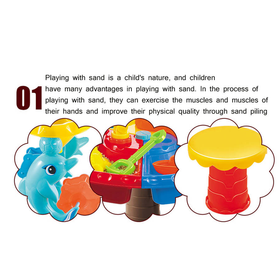 Sand And Water Table Sandpit Indoor Outdoor Beach Kids Children Play Toy Set